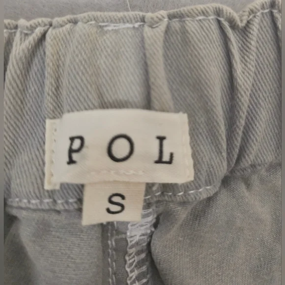 POL Crochet Overlayed Sage Green Cargo Jogger Small - New Without Tags - Picture 5 of 8